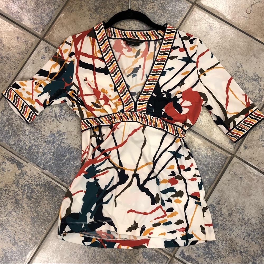 BCBG MAXAZRIA • Dressy Colorful Top • Size S